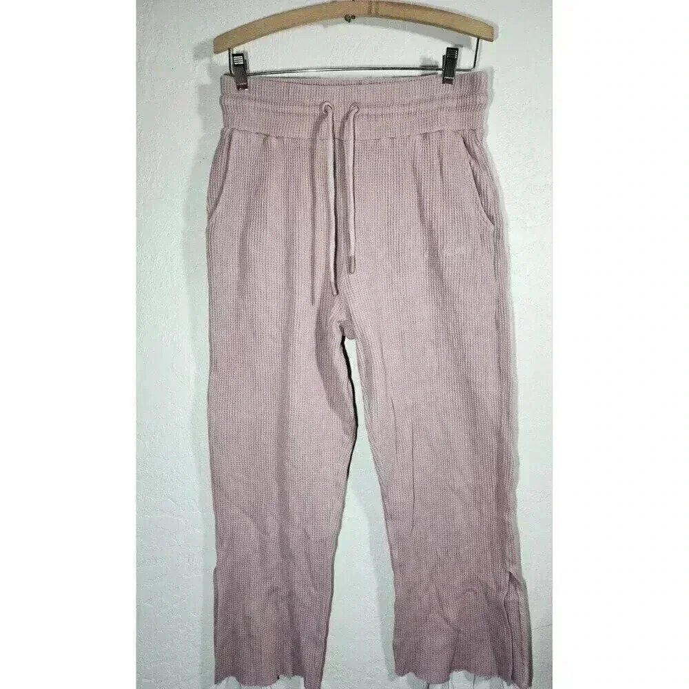 COLLUSION Women's Size 8S 90s Waffle Wide Leg Low Rise  Sweatpants